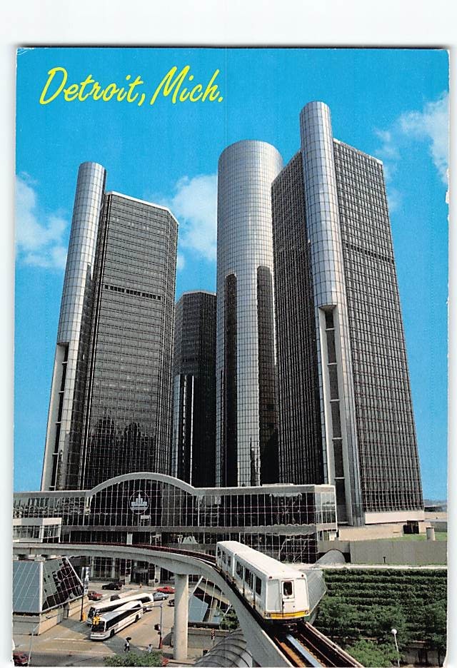 Postcard The People Mover Detroit Michigan USA