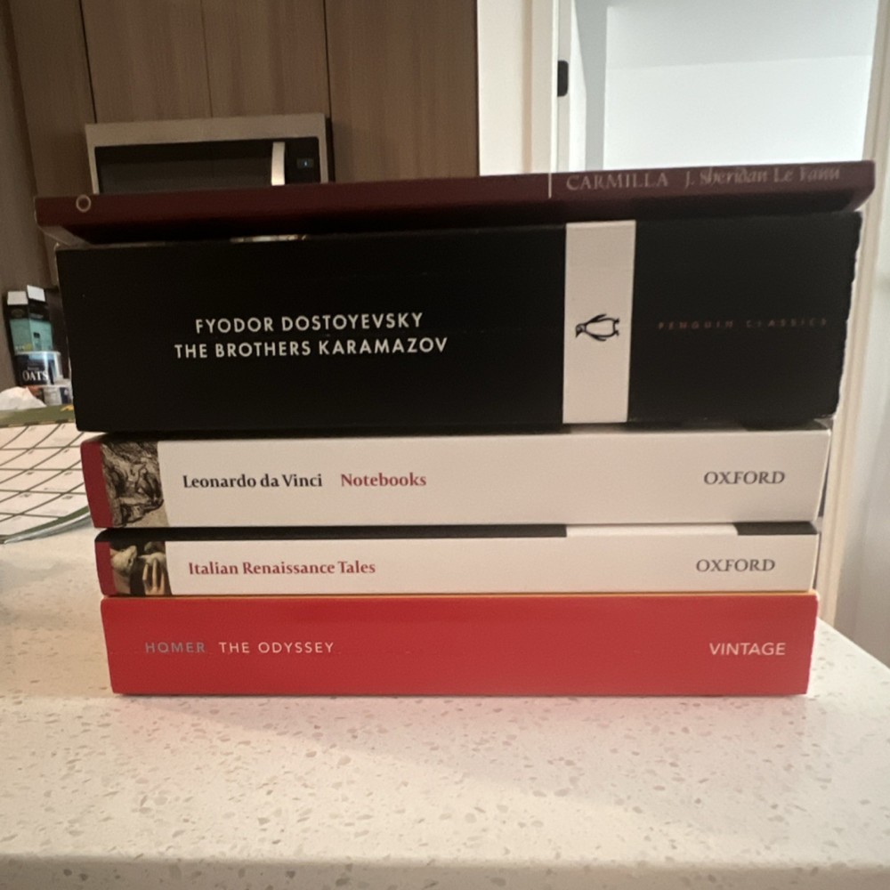 LOT OF 5 Paperback Classics: Carmilla, Brothers Karamazov, Notebooks, Odyssey