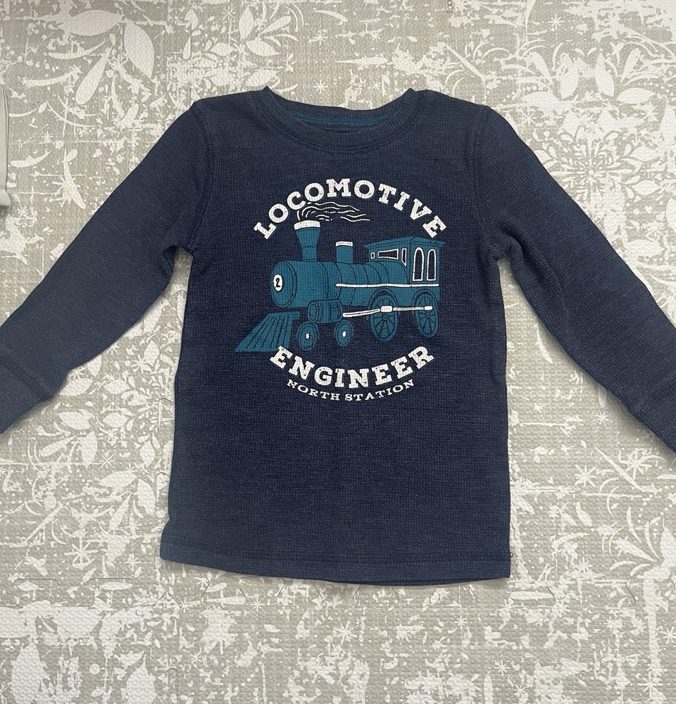Train Shirt Long Sleeve Toddler Boys Size 3T