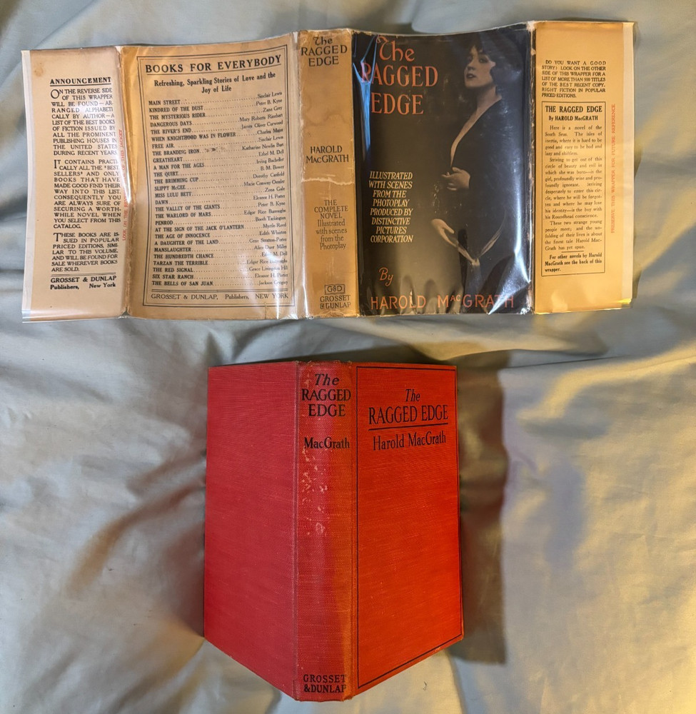 The Ragged Edge - photoplay edition movie tie-in DJ & stills c1923 VG Mona Palma