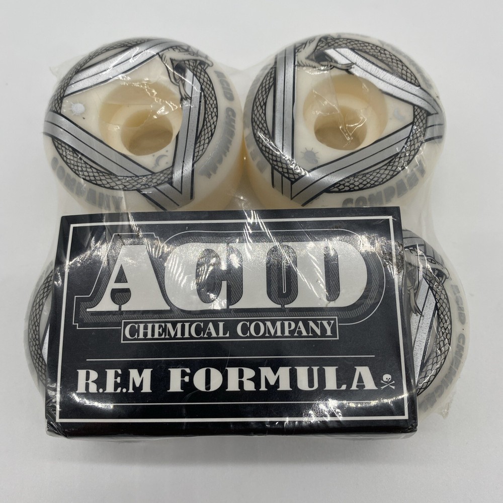 ACID Chemical Co Serpent White 53mm 99A REM Formula Skateboard Wheels Set of 4-image