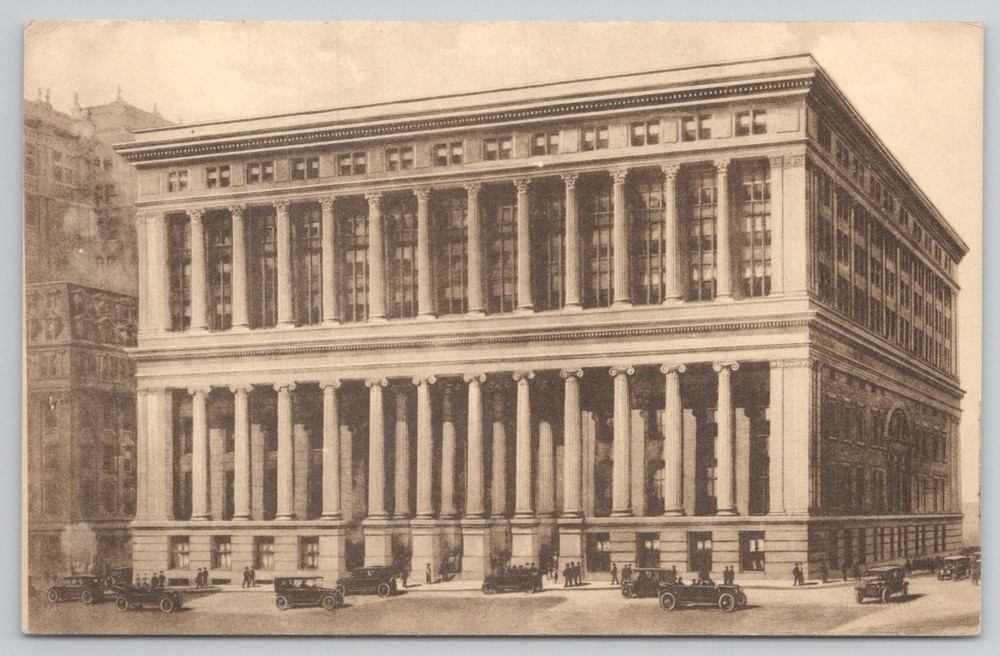 National City Bank of New York NYC Albertype Collotype Postcard c1920s