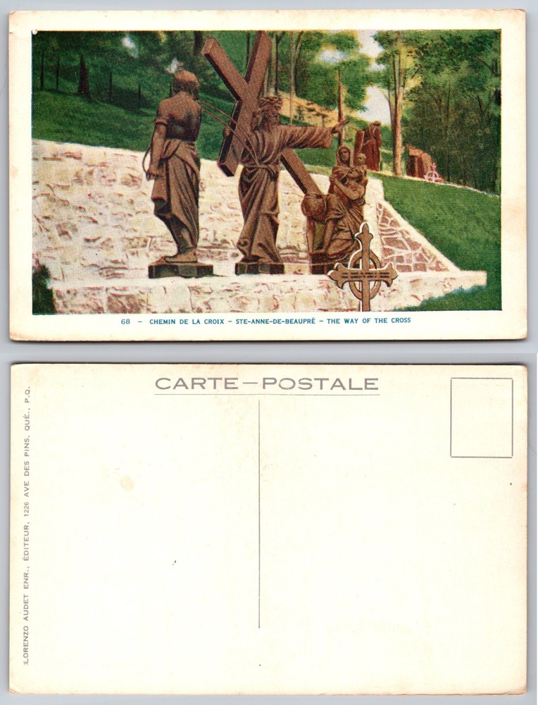 Chemin De La Croix SteAnneDeBeaupre Way Cross Postcard