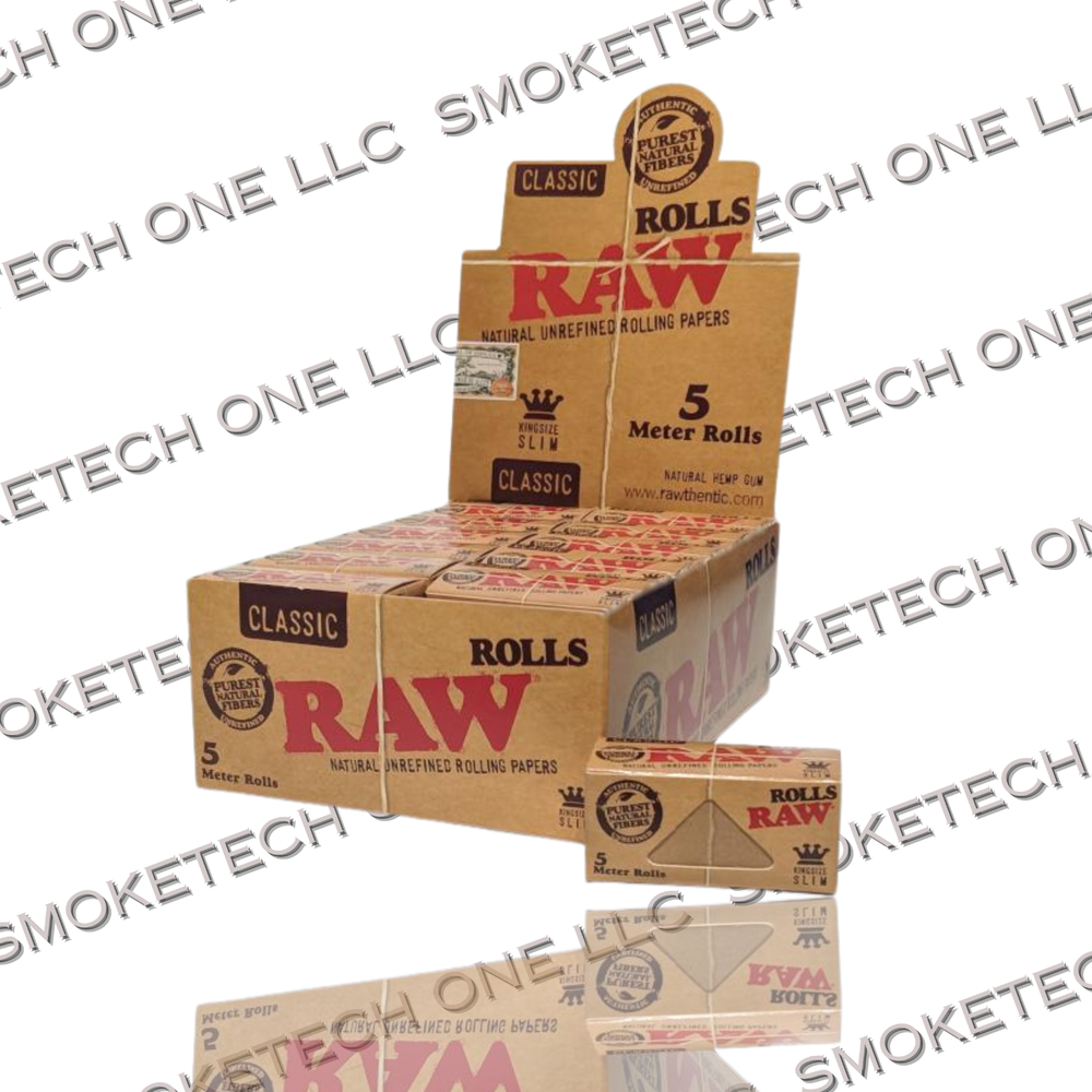 RAW Classic Kingsize Slim 3m Rolls – 12pk Display Pack