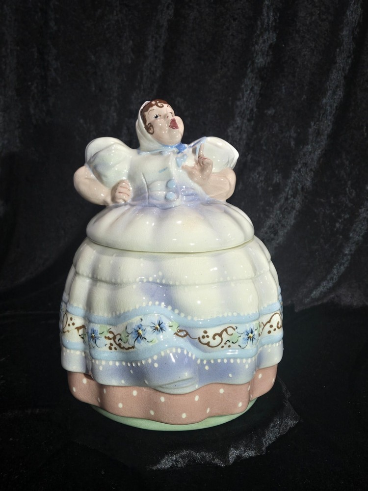 Helen Hutula Tat-L-Tale Cookie Jar Light Blue Dress 11.5