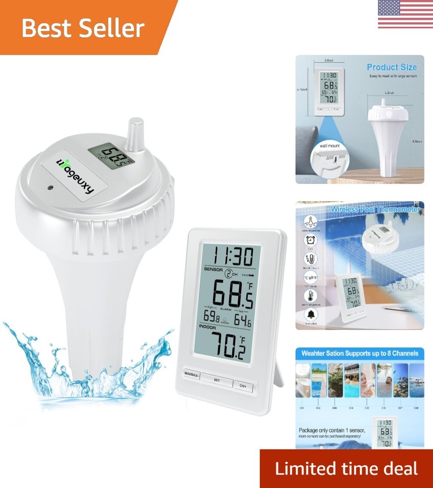 LCD Display Waterproof Pool Thermometer for Accurate Temperature Control