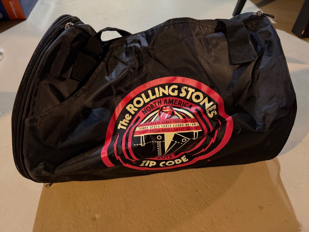The Rolling Stones  ZIP CODE Tour Black Duffle Bag 2015