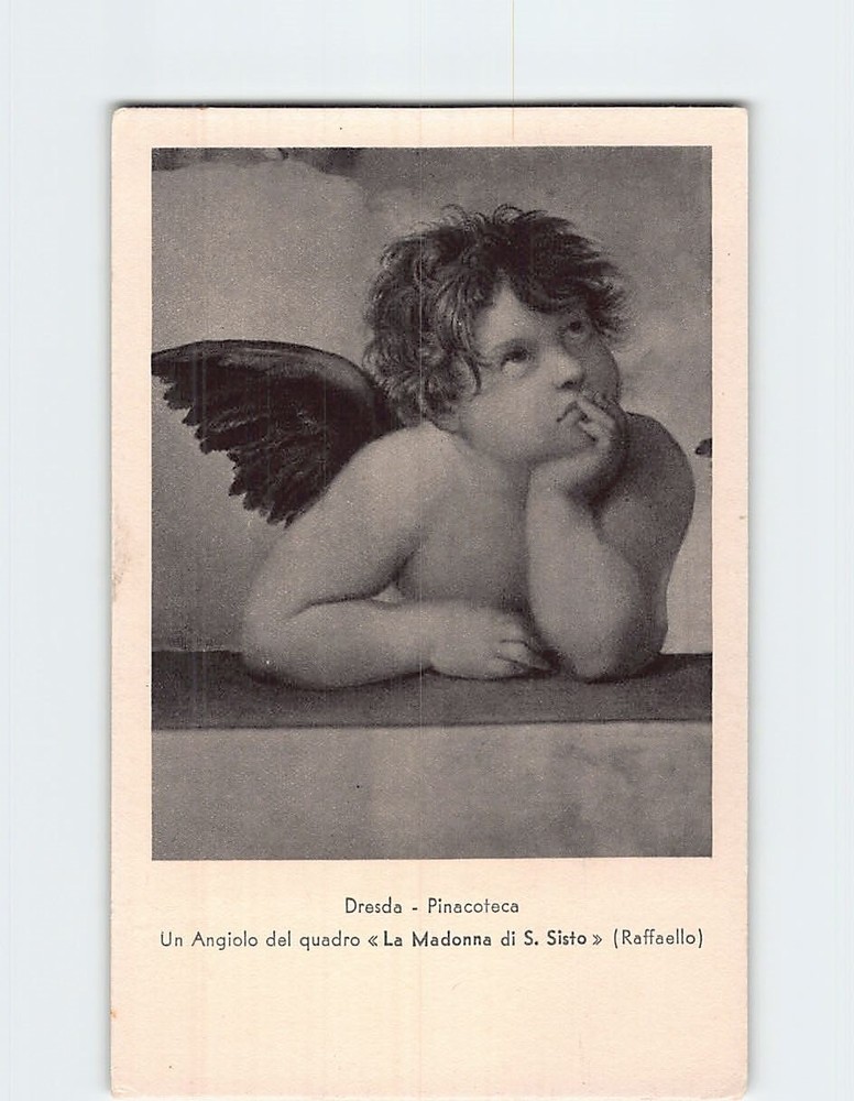 Postcard The Cherubim Putti Angels of The Sistine Madonna Painting by Raphael