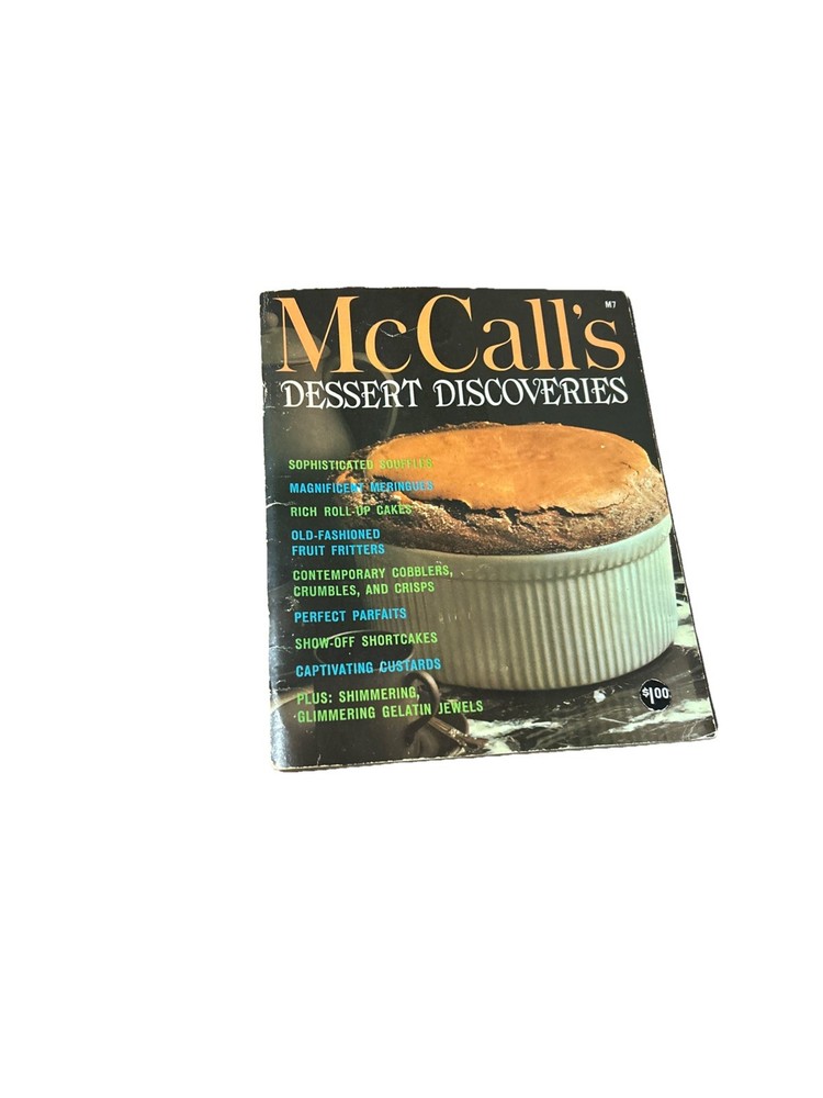 McCall's Dessert Discoveries Cookbook Illustrated Paperback 1965 Vintage