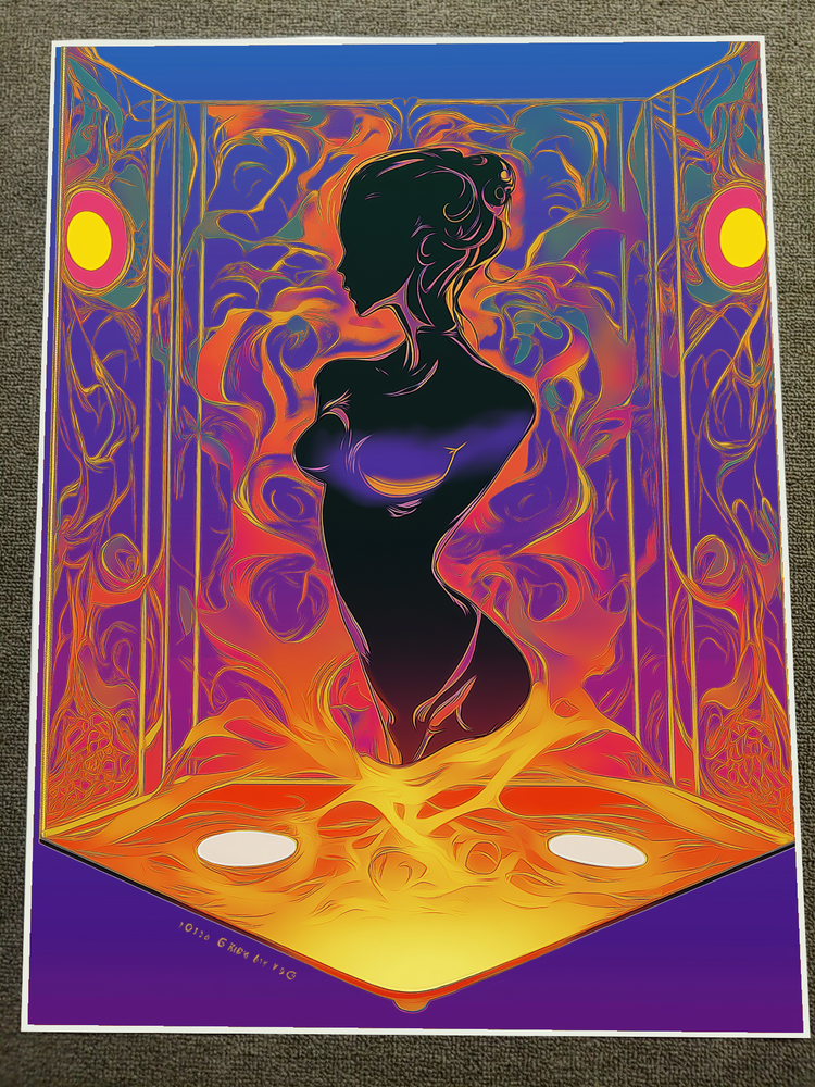 Abstract Fantasy Art Silhouette Wall Poster 18x24 Inches-image