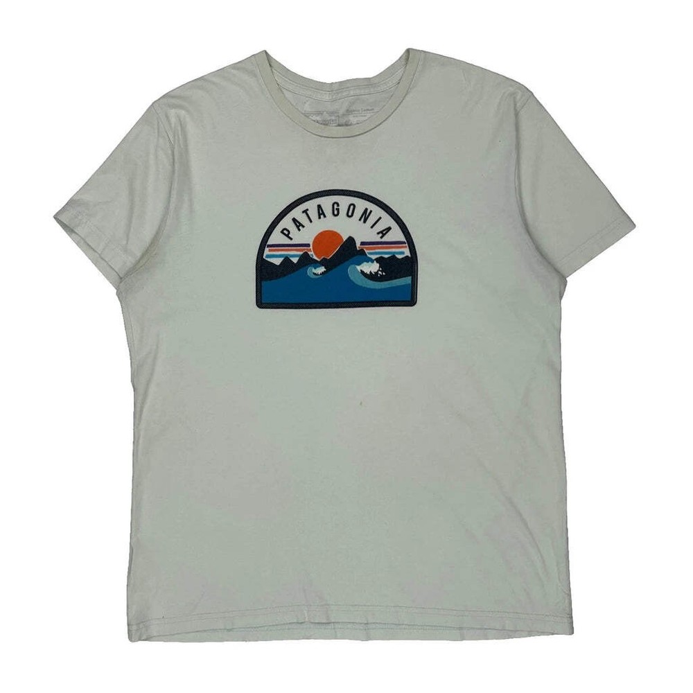 Patagonia Slim Fit T-Shirt - Large White Cotton
