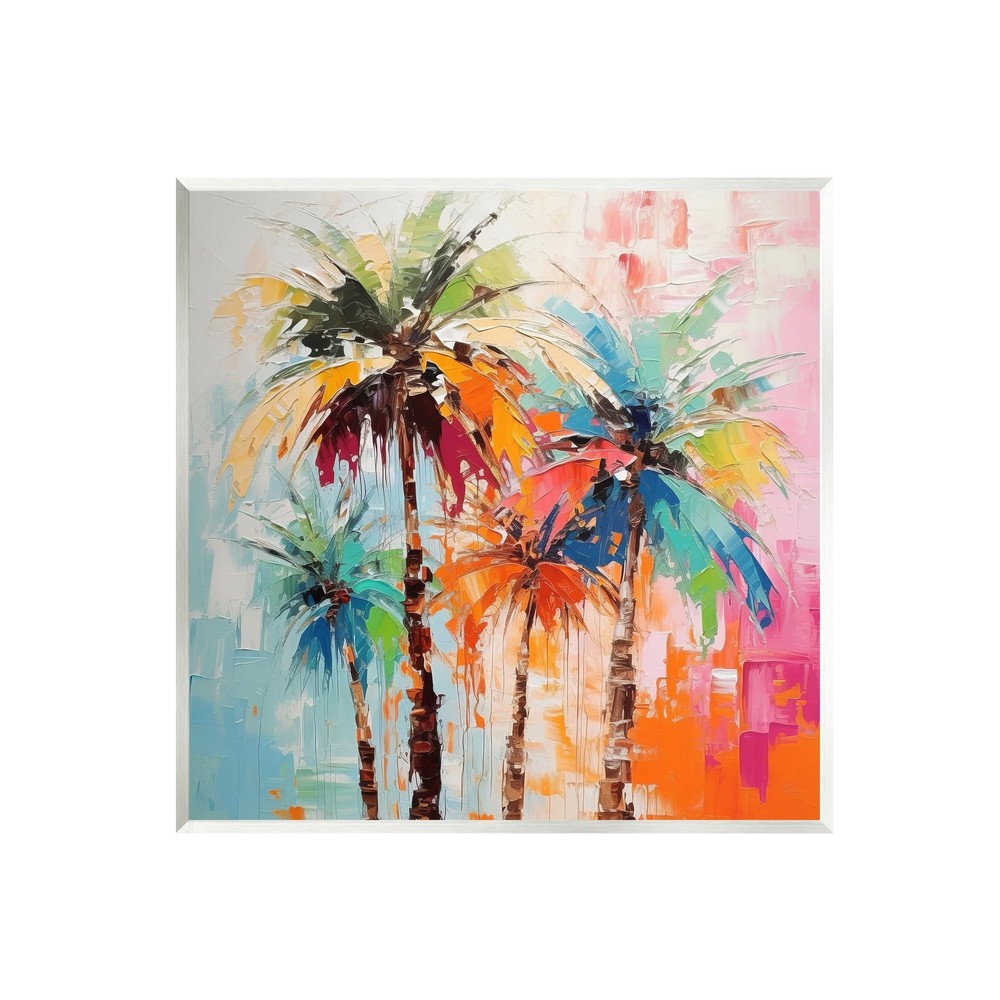 Abstract Palm Tree Painting Wall Plaque Art by Irena Orlov-image