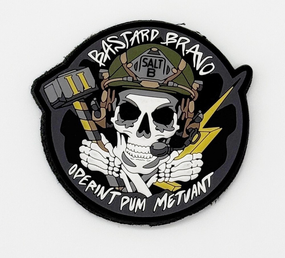 2nd Anglico Bastard Bravo PVC Patch - Hook and Loop, 3.5