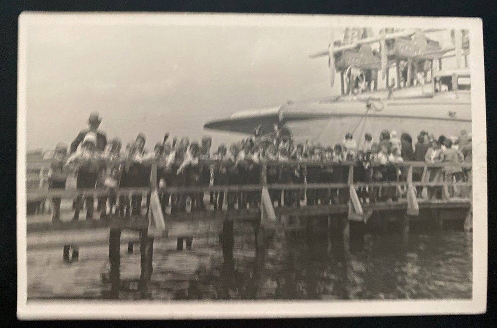 Mint Real Picture Postcard Dornier DOX Giant Seaplane Exhibition