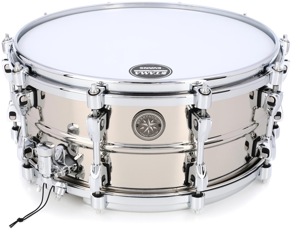 Tama Starphonic 6x14 Nickel Plated Brass Snare Drum for Premium Sound