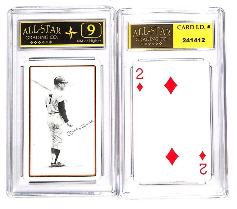 1978 VTG Landsman Sports Deck Mickey Mantle ASG 9 NM Graded Baseball Card-image