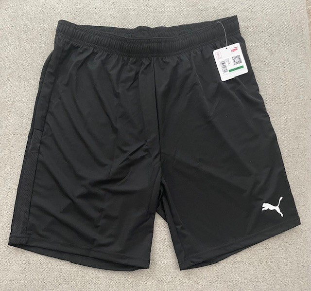 Brand New Puma Men's teamGOAL 23 Knit Shorts Size L Black / White Logo 704262-03