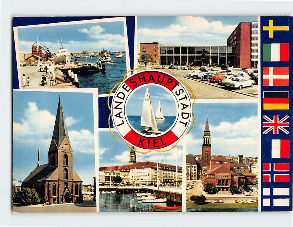 Postcard Scenes & Views Kiel City in Germany
