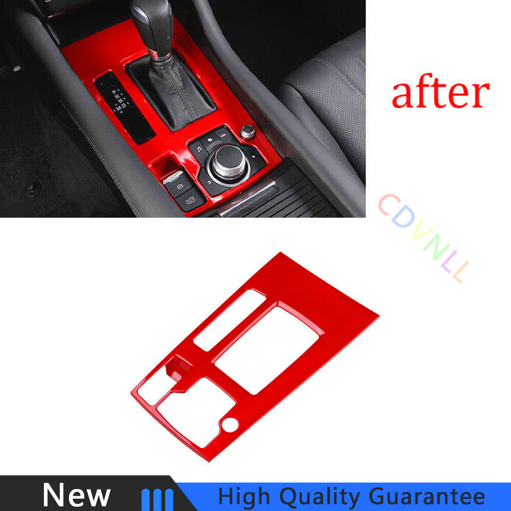 Fit For Mazda 6 Atenza 20-2021 Bright Red Central Console Gear Shift Cover Trim