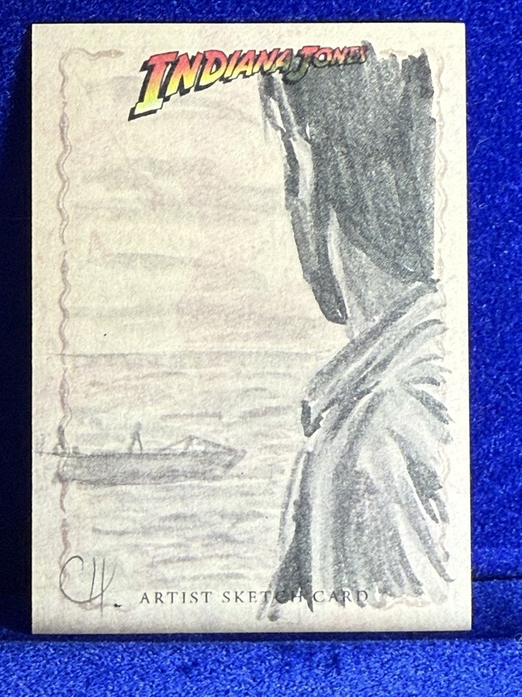 2008 Topps Indiana Jones Masterpieces Sketch Card Holy Grail Venice Canal Scene
