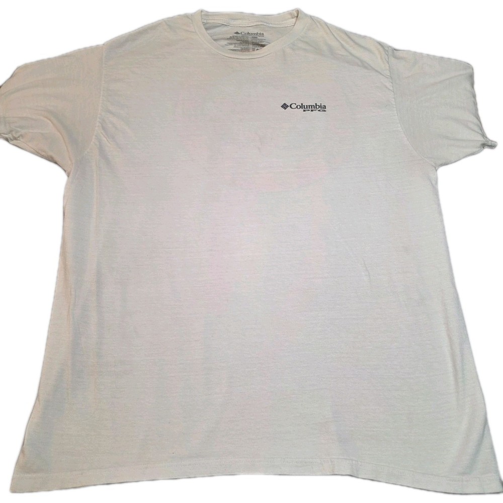 Columbia PFG Men's White Short Sleeve T-Shirt Conserve Protect Preserve Size XL