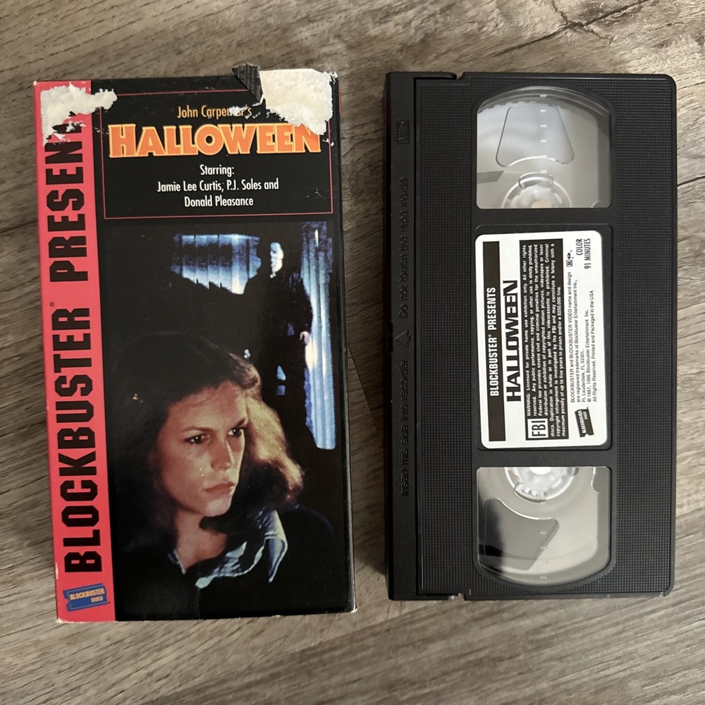 Halloween (VHS) John Carpenter - Jamie Lee Curtis - BLOCKBUSTER PRESENTS Used