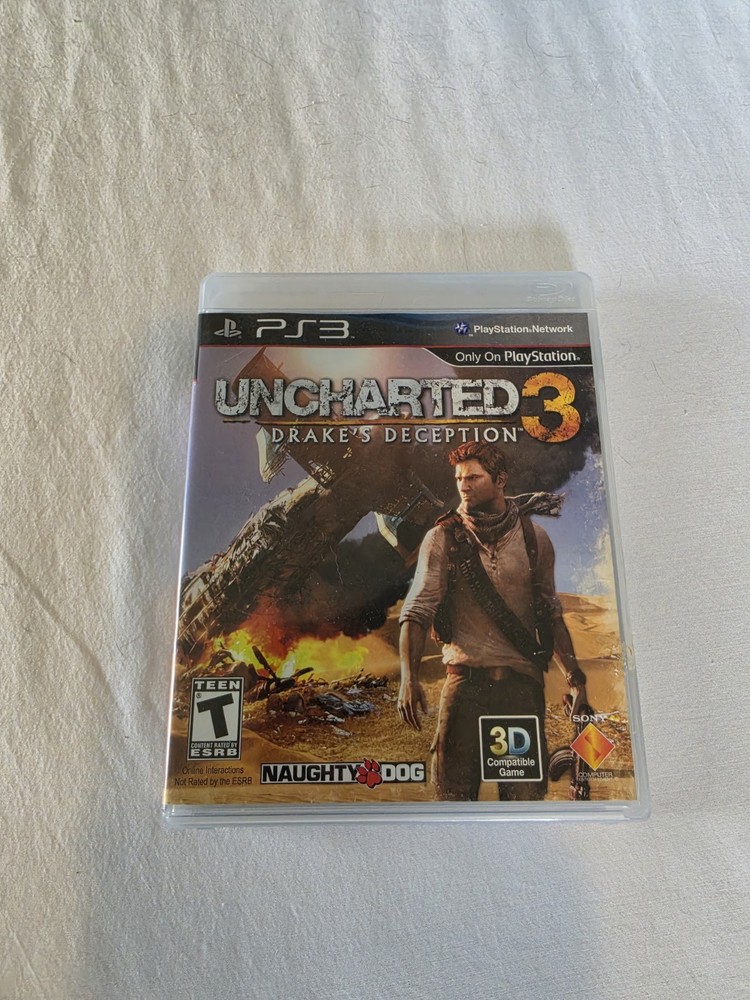 Uncharted 3: Drake's Deception PS3 3D Compatible, Manual, Naughty Dog