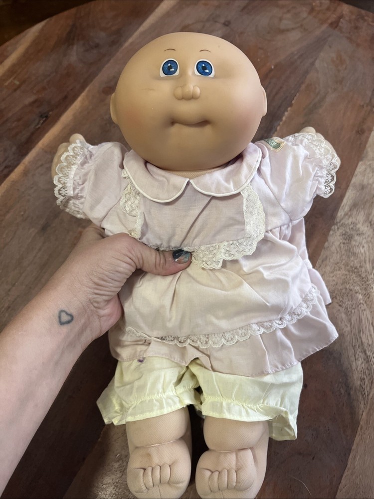 Cabbage Patch Kid Preemie Doll 1978/1982 Baby Boy Bald Blue Eyes 14 inches