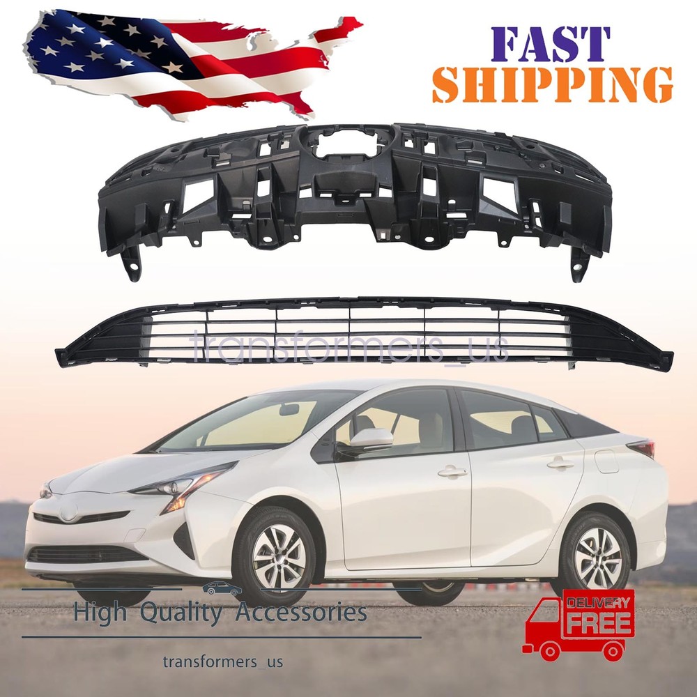 For Toyota Prius 2016-2018 Set of 2 Front Bumper Face Bar Grille Assembly Kit US