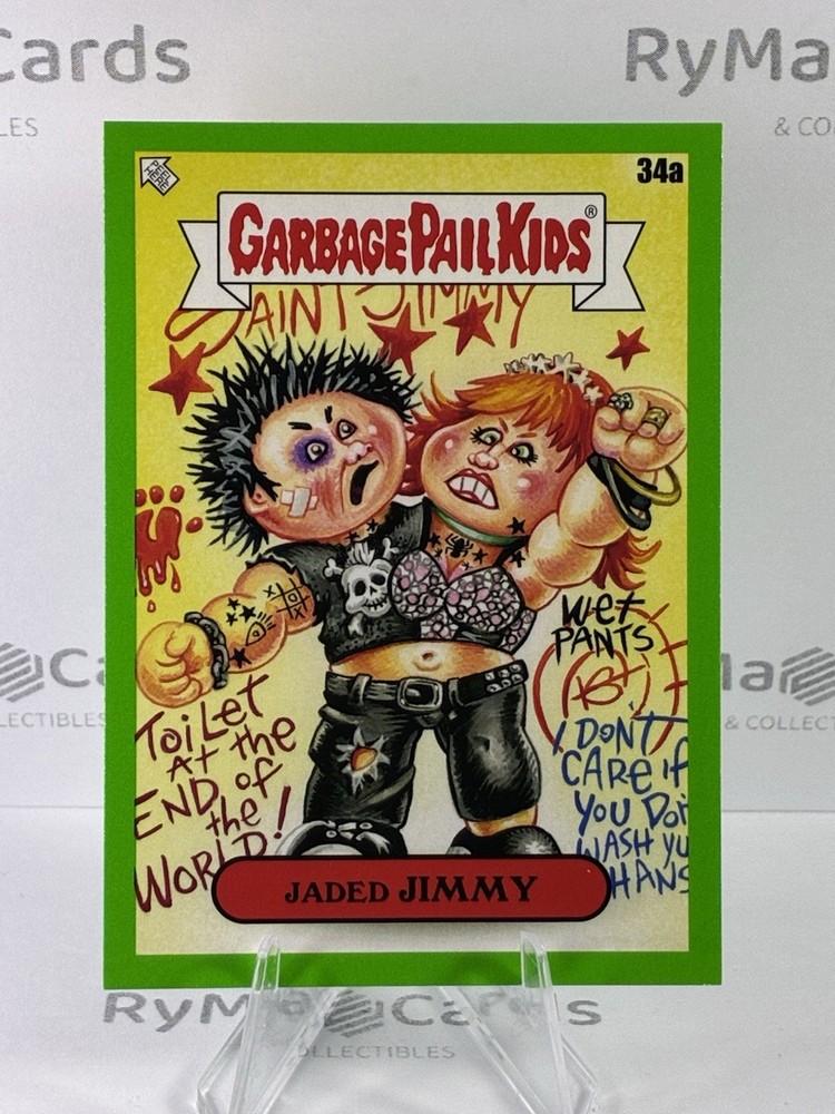 Jaded Jimmy 2024 Topps Garbage Pail Kids Green Day #34a Booger Green GPK