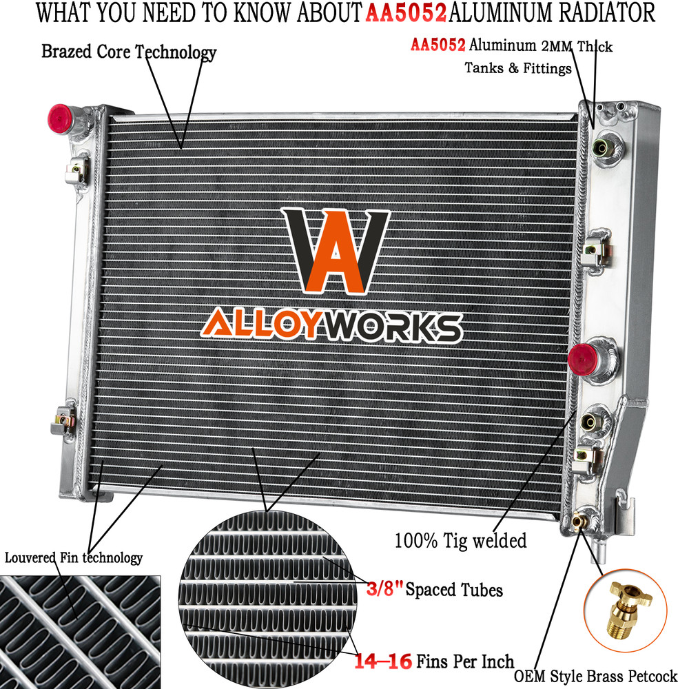 3 Row Radiator For 1997-2004 1999 2002 2000 Chevrolet Corvette 2-Door 5.7L V8 AT