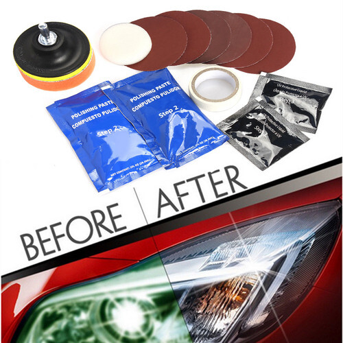 Car Headlight Lens Restoration Repair Kit Polishing Cleaner Cleaning Tools Clean