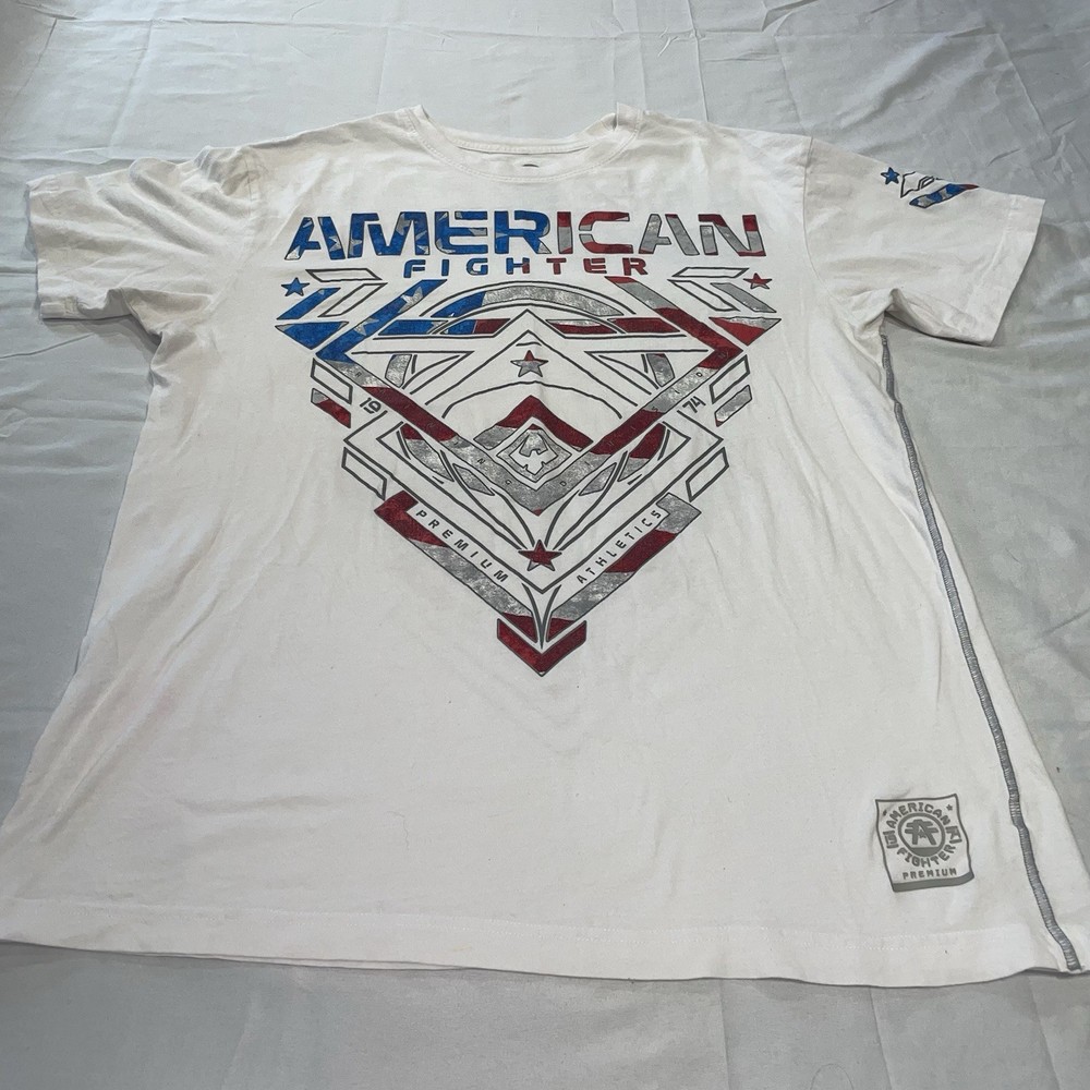 American Fighter By Buckle White Mens XL MMA UFC