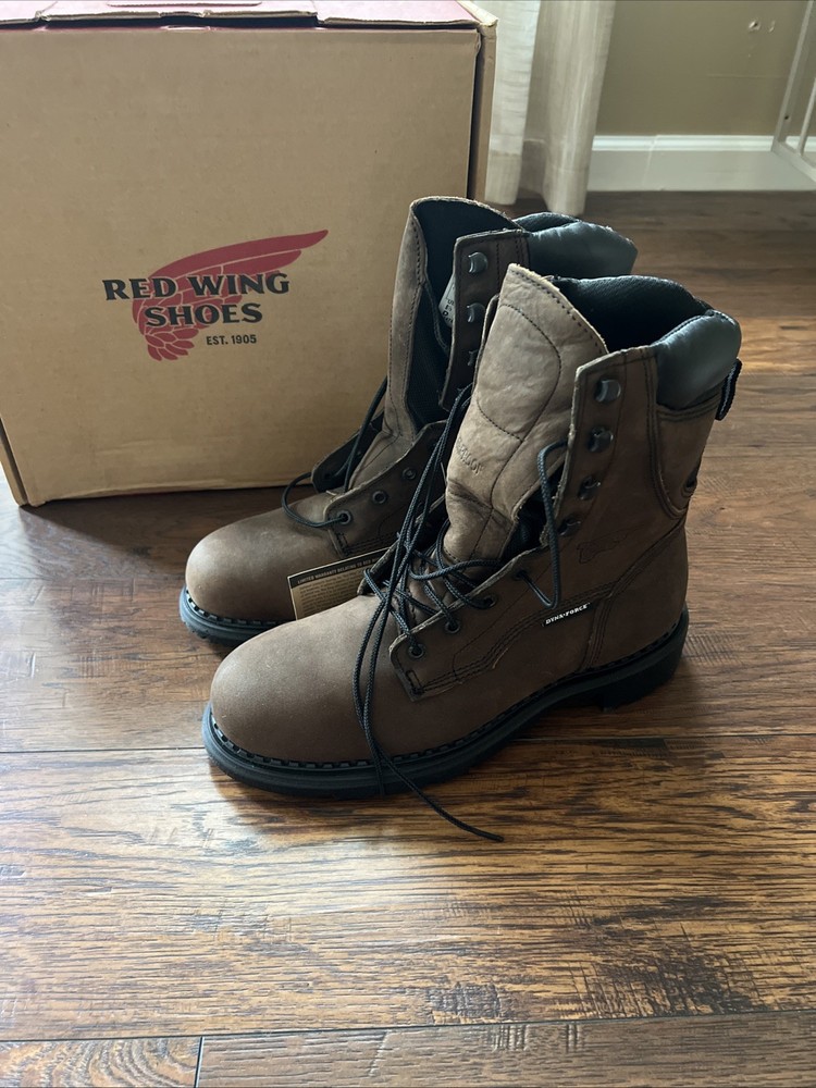 Red Wings Dynaforce Size 8.5 D Brown Safety EH Waterproof Work Boots
