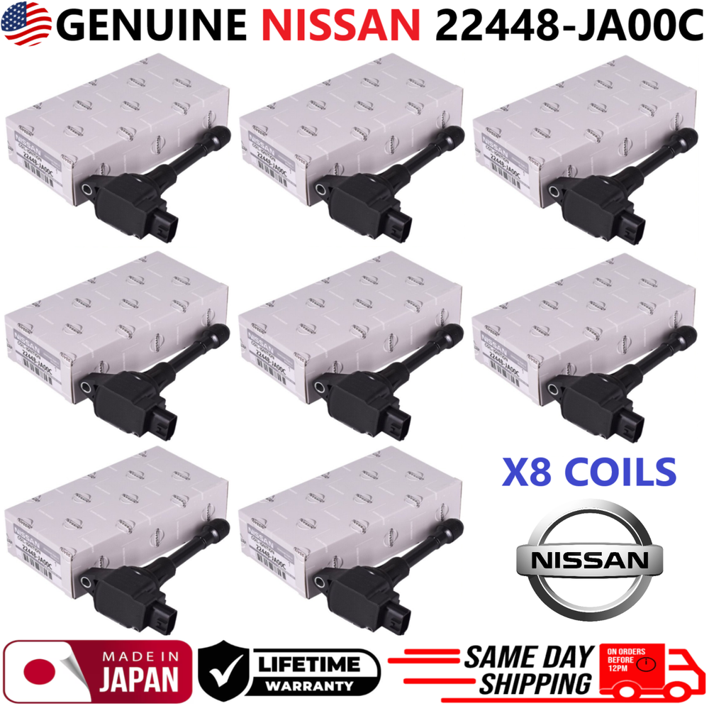 NEW GENUINE NISSAN x8 Ignition Coils For 2007-2015 Nissan Infiniti, 22448-JA00C