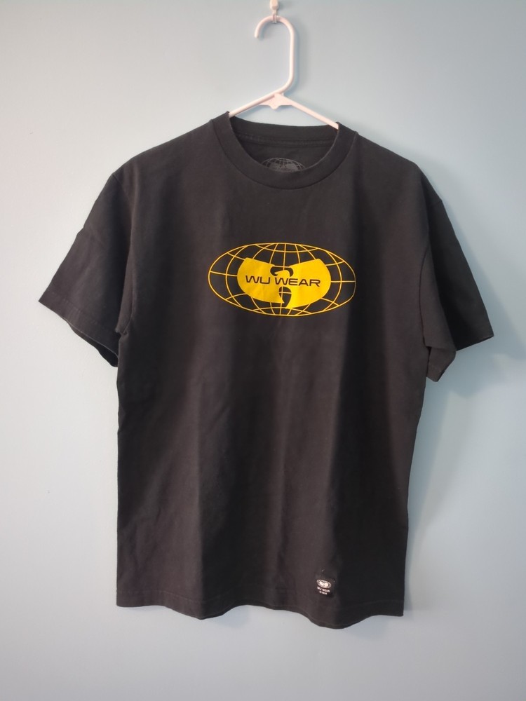 Authentic Wu-Tang Clan MEDIUM T-Shirt Black Yellow Logo Hip Hop Graphic Rap Tee