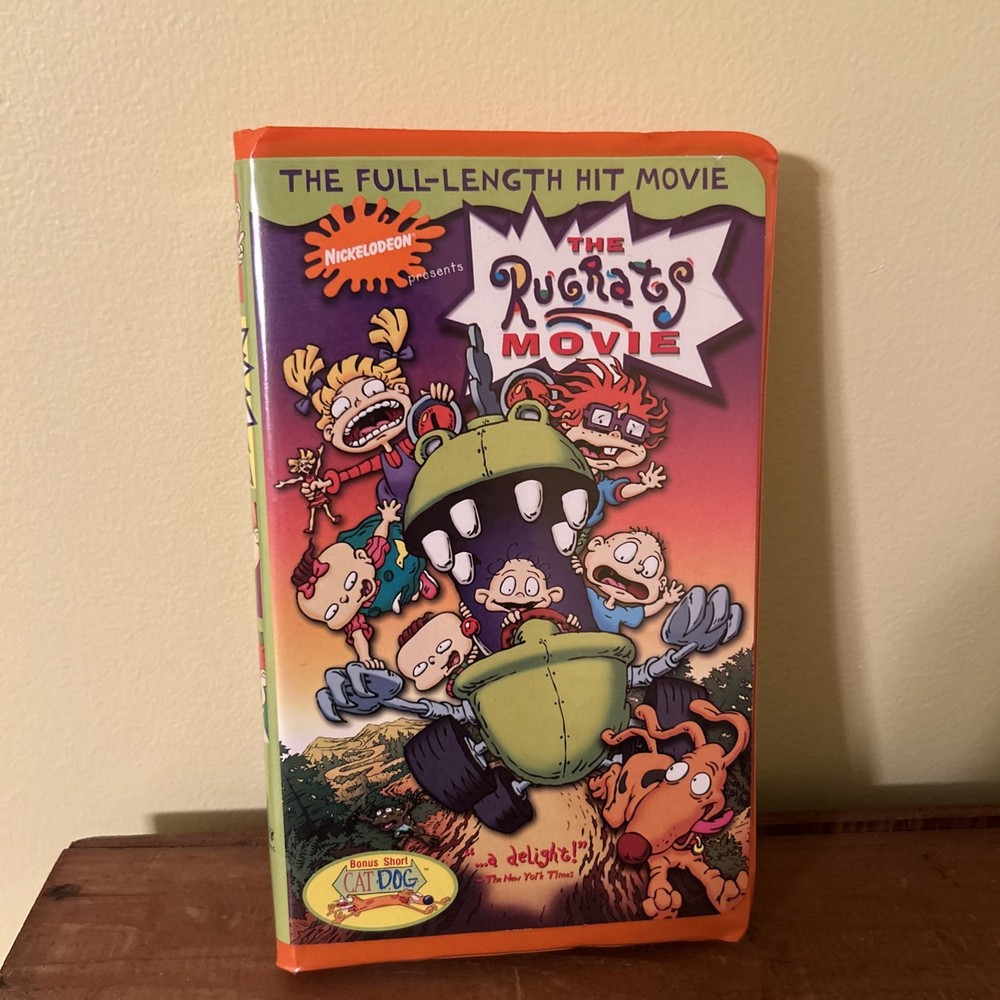The Rugrats Movie VHS 1998 Nick Jr Video Tape Nickelodeon Orange VTG Clamshell