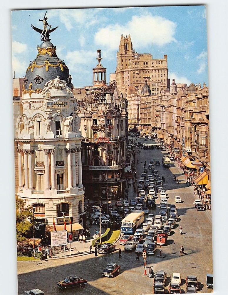 Postcard Jose Antonio Avenue Madrid Spain