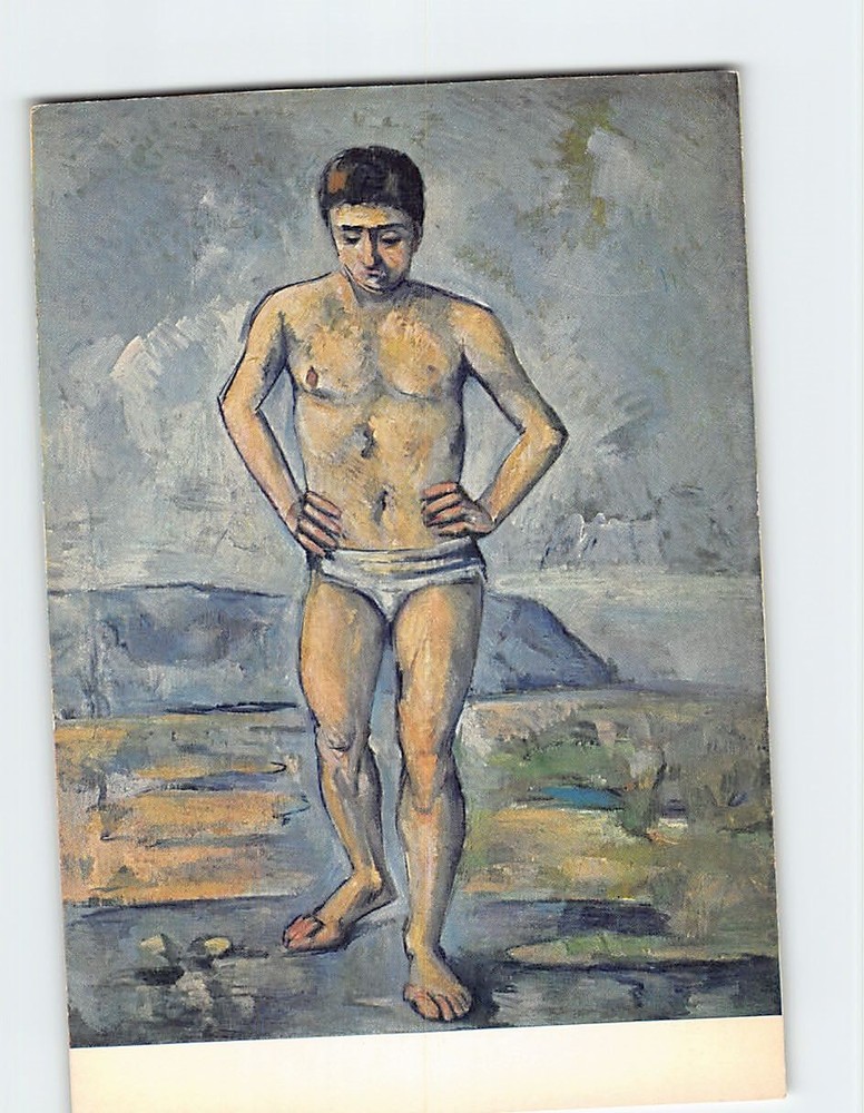Postcard The Bather Painting by Paul Cezanne