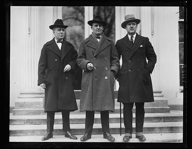 Photo:Washington DC White House Visitors Men in Overcoats 1922