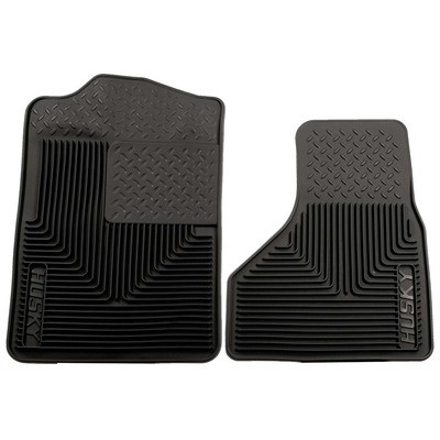 Husky Liners 51201 2-Pack Black Rubber Heavy Duty Floor Mats for Ultimate Protection