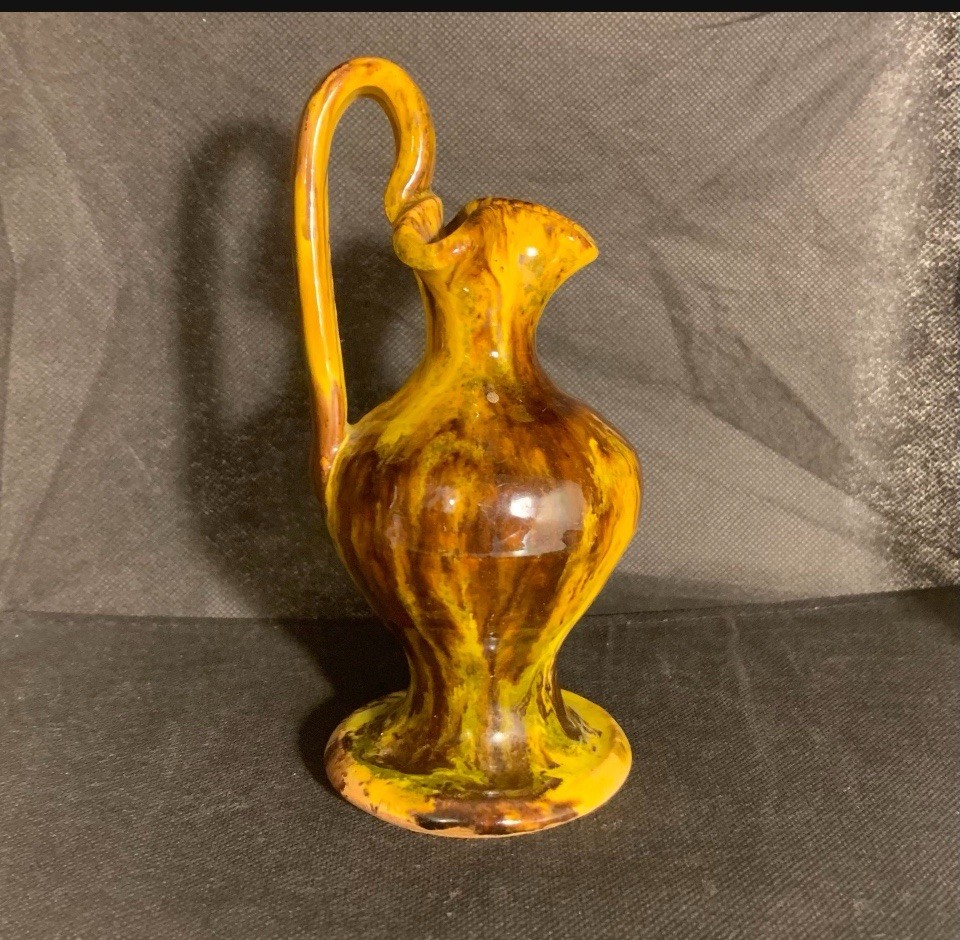 Ceramic Drip Glaze Pitcher Bud Vase
