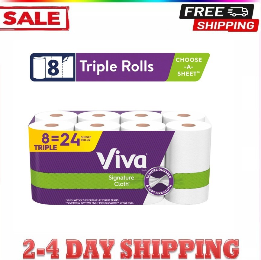 Viva Signature Cloth Choose-A-Sheet Paper Towels - White, 8 Rolls