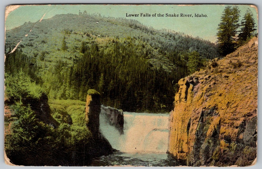 Antique Postcard Lower Falls Snake River Idaho, US 1910s