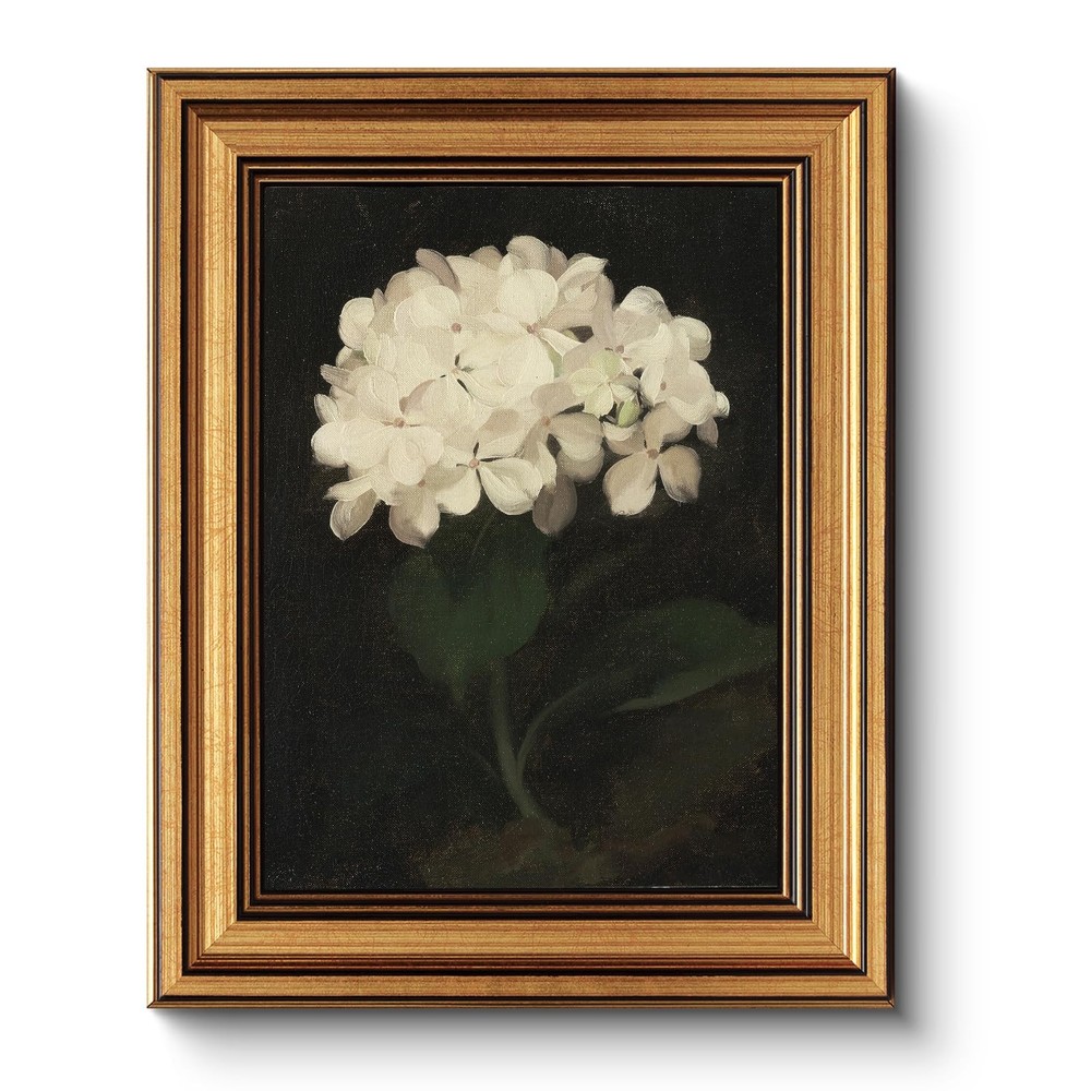 Gold Framed Vintage Wall Art for Living Room, Flowers Painting Canvas Prints ...