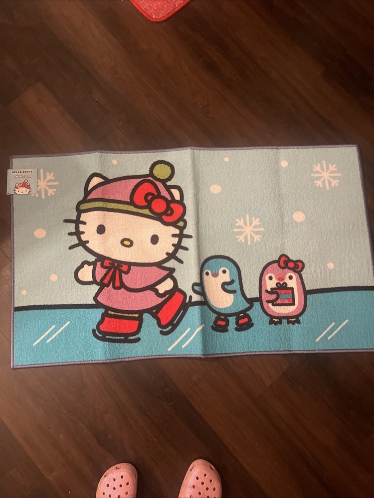 Hello Kitty Christmas Accent Rug 26.38in X 45in NWT-image