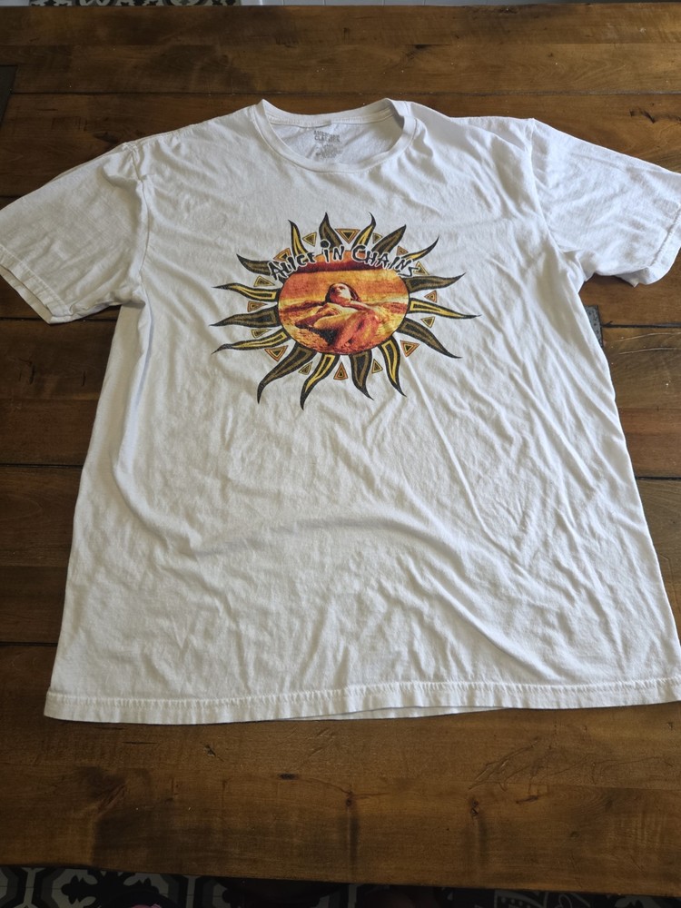 Alice in Chains Dirt Sun Graphic T Shirt White American Classics Size XL 90s