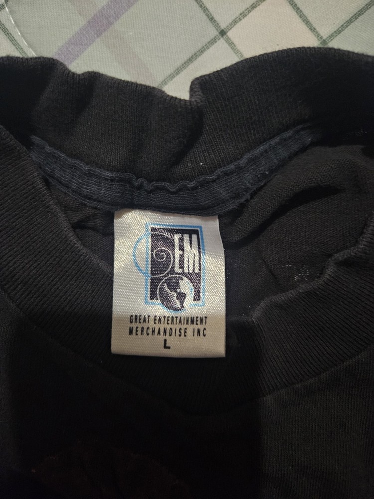 Great Entertainment Merchandise Inc Men's Black T-Shirt Crew Neck Cotton Size L