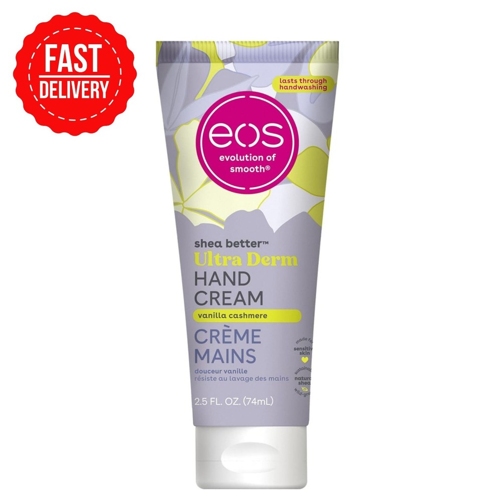 eos Shea Better Hand Cream Vanilla Cashmere 2.5 oz – Hydrating Hand Lotion for