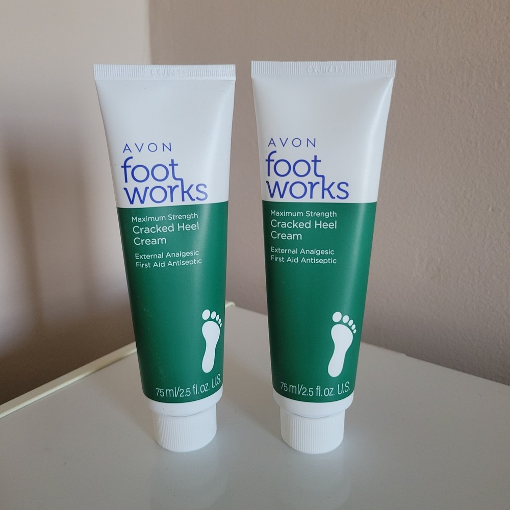 Avon Foot Works Maximum Strength Cracked Heel Cream 2.5 oz 2-Pack
